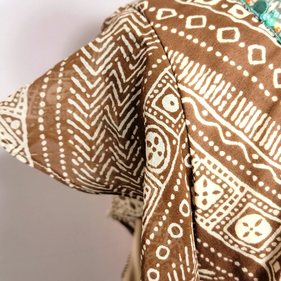 SANGRIA Woman Aztec Print Maxi Dress Size 16W #356 - Picture 6 of 8